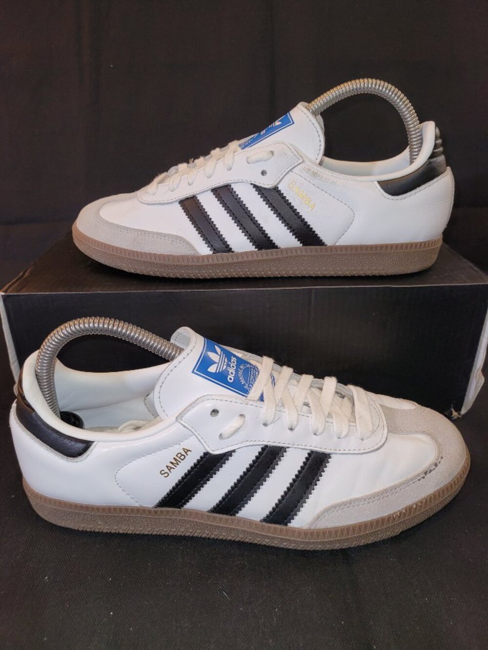 Adidas Samba OG Big Kid's Size 6.5 White Black Brown Gum Sneakers IE3675 (#1760)